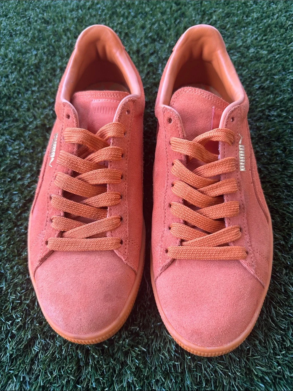 Puma Suede Women's Sneakers in Coral Orange